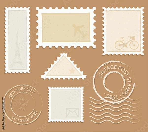 Obraz flat-seals-vintage-style