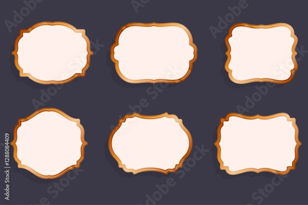 Obraz flat-vintage-golden-frame-collection