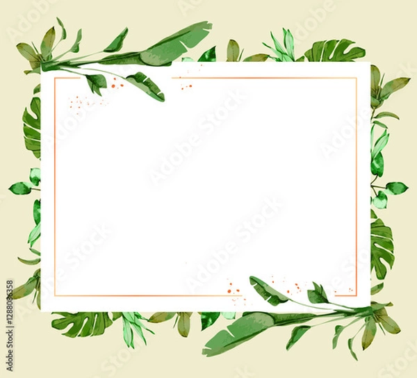 Obraz Floral frame wreath 01