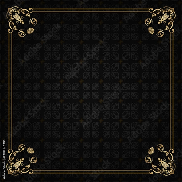 Obraz floral-pattern-vintage-frame