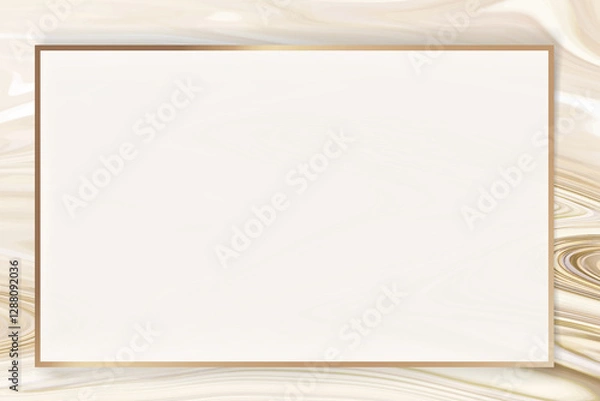 Fototapeta Fluid rectangle golden frame vector