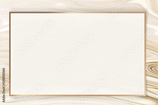 Fototapeta fluid-rectangle-golden-frame-vector