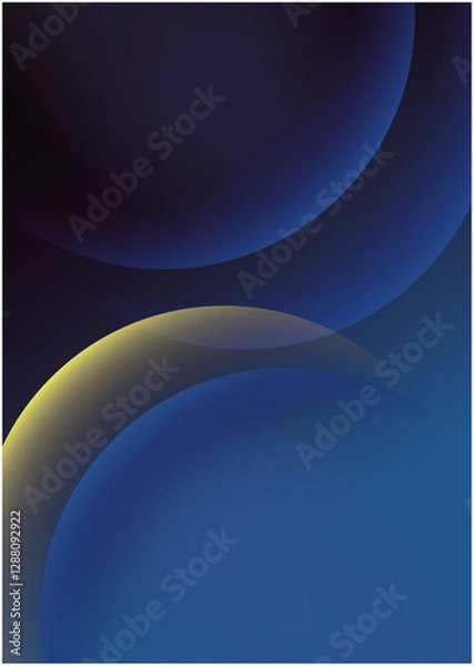 Fototapeta four-business-posters-with-digital-technology-technology