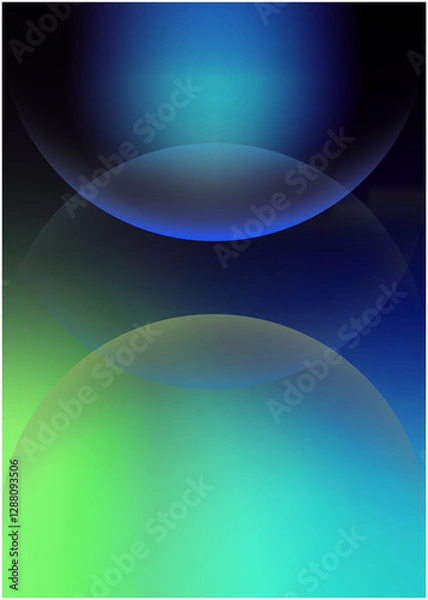Fototapeta Four business posters with digital technology technology_artboard 2