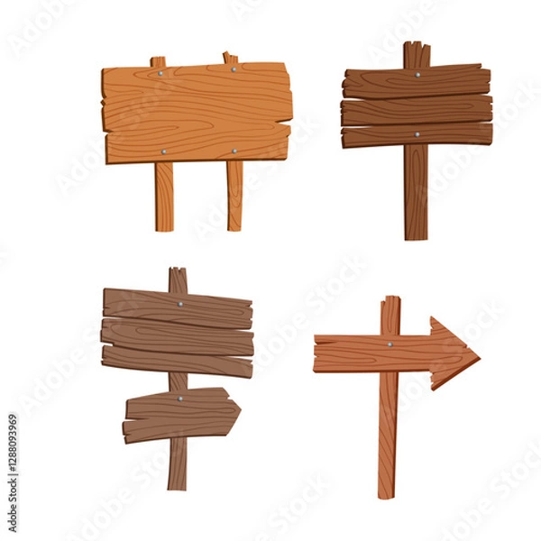 Obraz four-wooden-signs