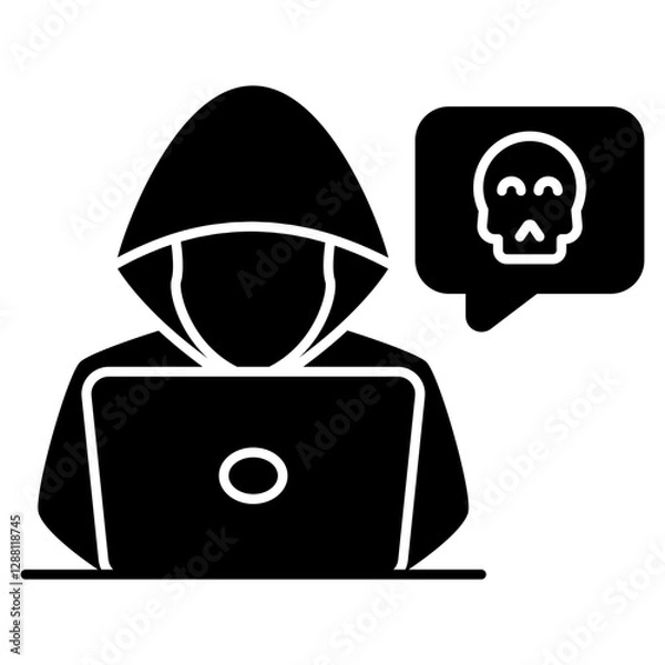 Fototapeta Modern design icon of hacker chat