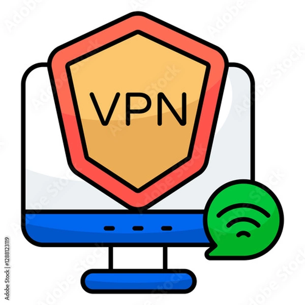 Obraz An icon design of vpn