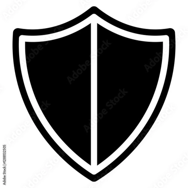 Fototapeta Shield Half Shadow Icon