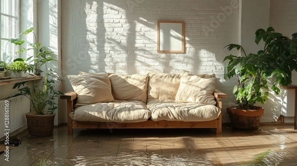 Obraz waterlogged interior flood damage