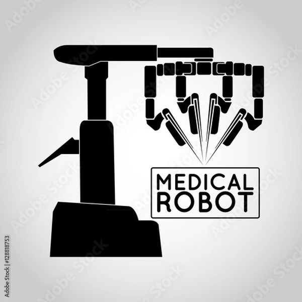 Obraz medical robot icon vector