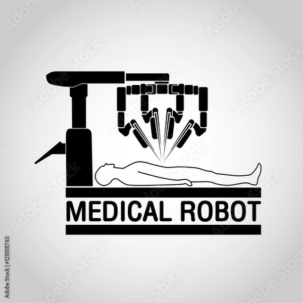 Obraz medical robot icon vector