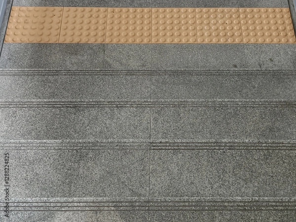 Fototapeta A quiet, empty staircase can evoke a sense of calm and solitude.