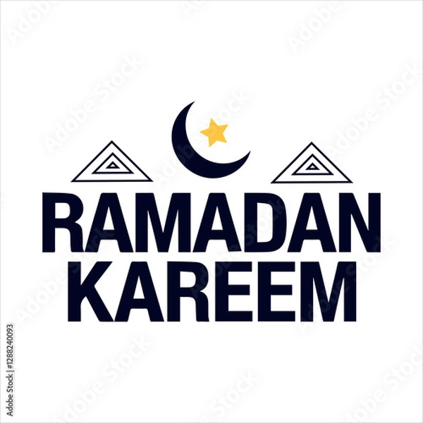 Fototapeta Ramadan Kareem With Moon Star Beautiful Design Vector Illustration