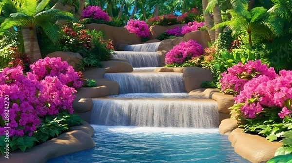 Obraz waterfall in the park