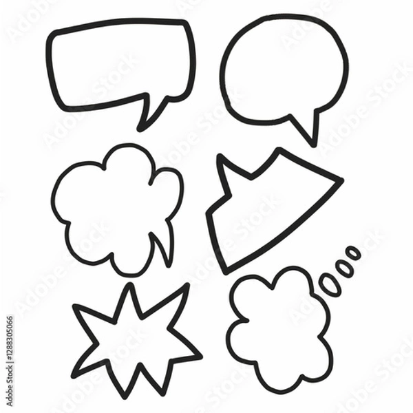 Fototapeta illustrated speech bubble collection 