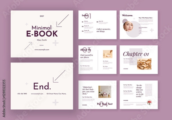 Fototapeta Minimal Ebook Design