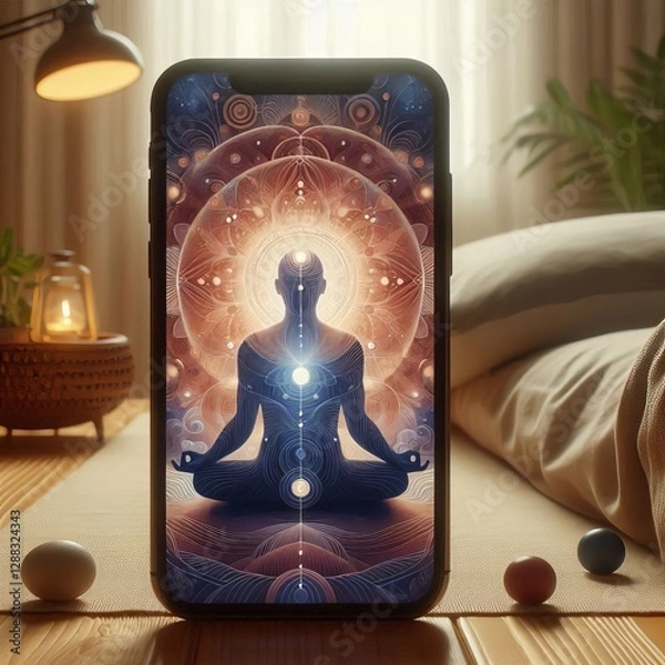 Fototapeta Yoga Nidra App An app with guided Yoga Nidra sessions a form of