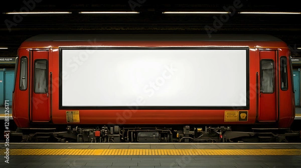 Obraz Subway Train Ad Platform