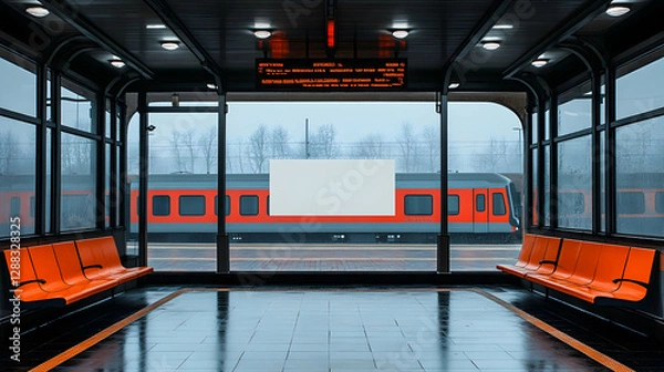 Obraz Train Station Waiting Area
