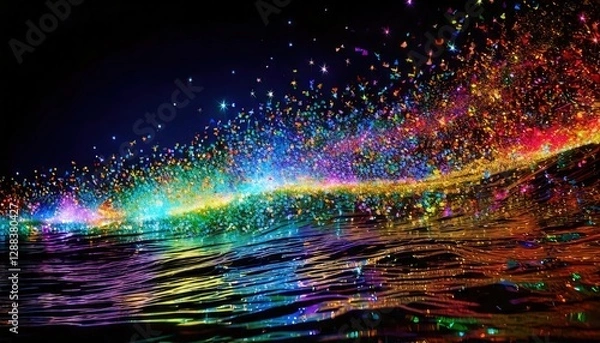 Fototapeta 光と動き、魔法と宇宙の魅力