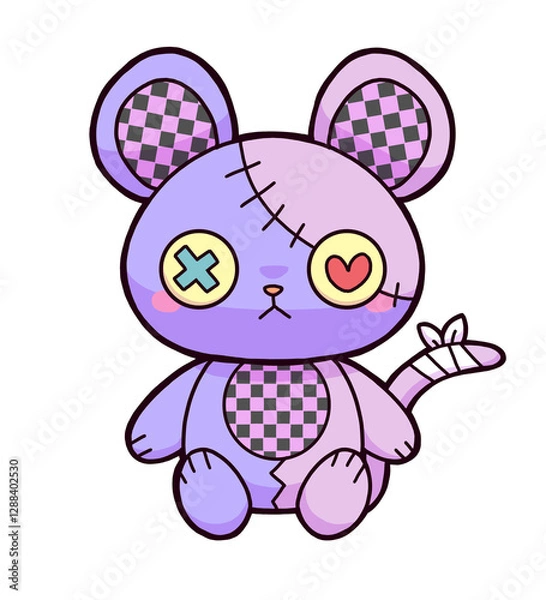 Obraz ねずみのぬいぐるみ・紫