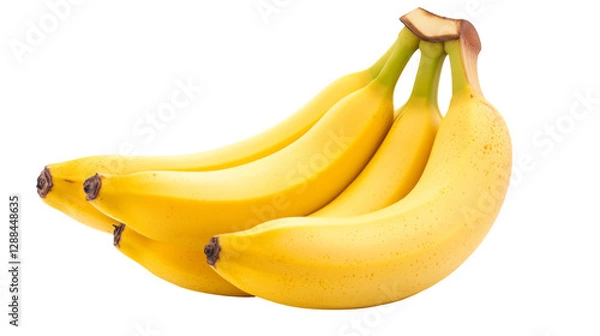 Obraz Fresh bananas on transparent background png format white environment food content for culinary uses