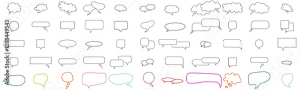 Obraz Speech bubble vector set illustration. Cloud bubbles. 