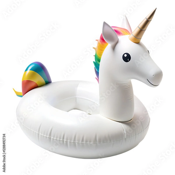 Obraz white unicorn inflable pool float