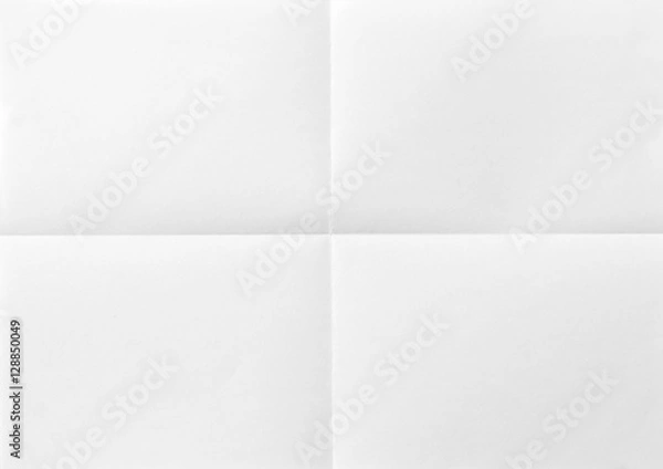Fototapeta A4 White sheet of paper folded