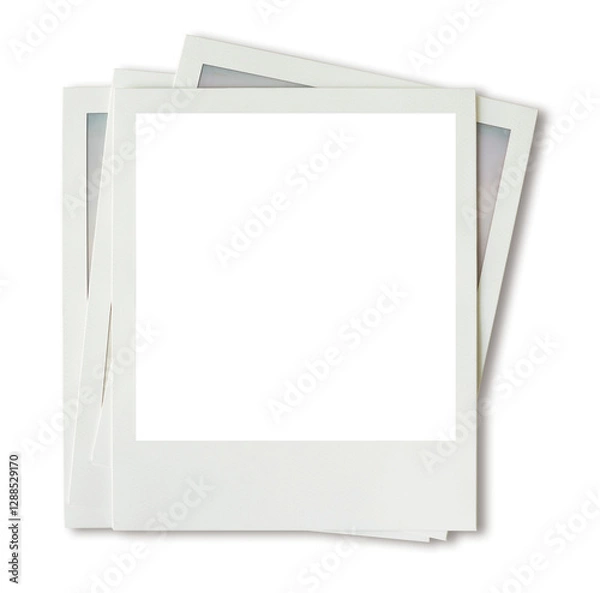 Fototapeta Vintage Polaroid, instant photo frame isolated in transparent PNG, polaroid frame - isolated design element