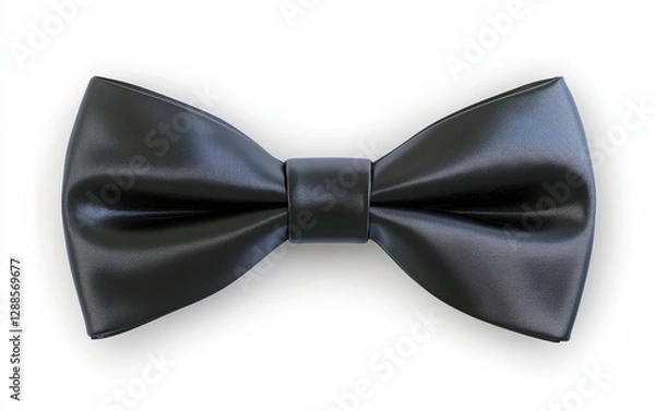 Fototapeta Sleek black bow tie design, perfect for formal events and elegant occasions. Stylish and sophisticated accessory.