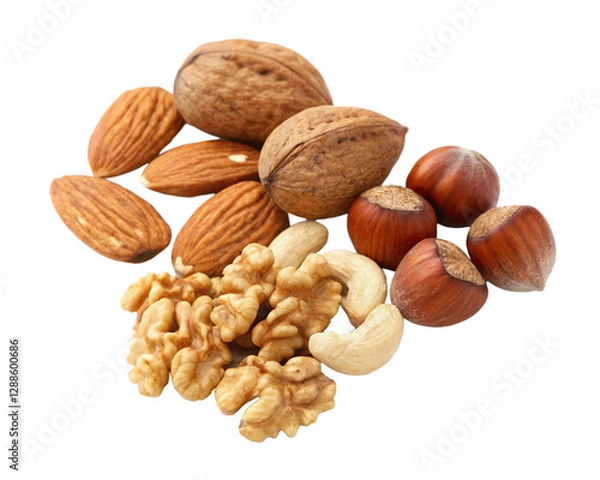 Obraz nuts isolated on transparent background