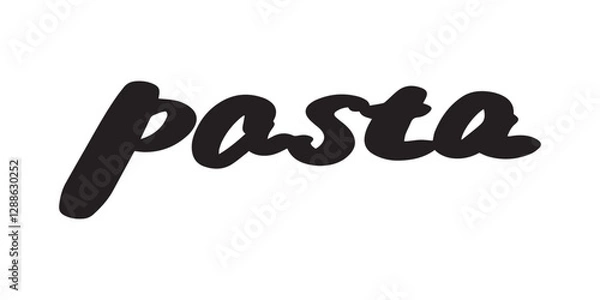 Obraz 「Pasta」の手書き文字　ベクターイラスト