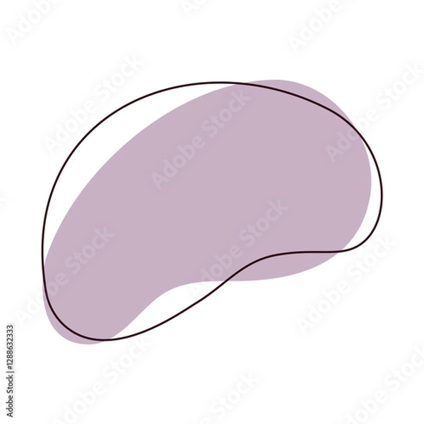 Obraz Abstract lavender blob shape icon