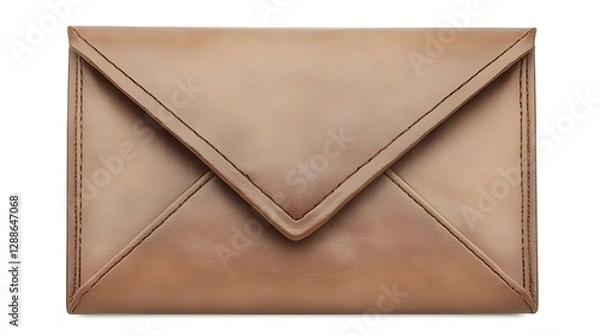 Fototapeta Elegant Brown Leather Envelope with Textured Finish and Stylish Flap Closure for Business Use