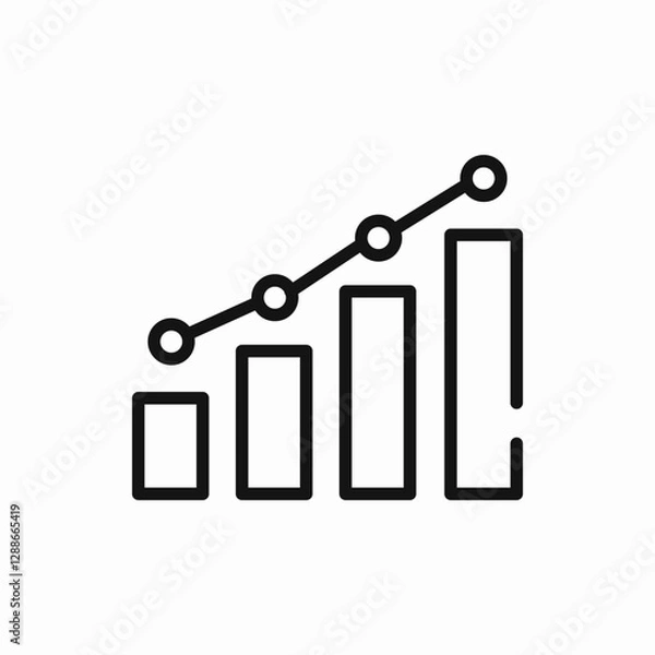 Obraz statistics icon vector sign