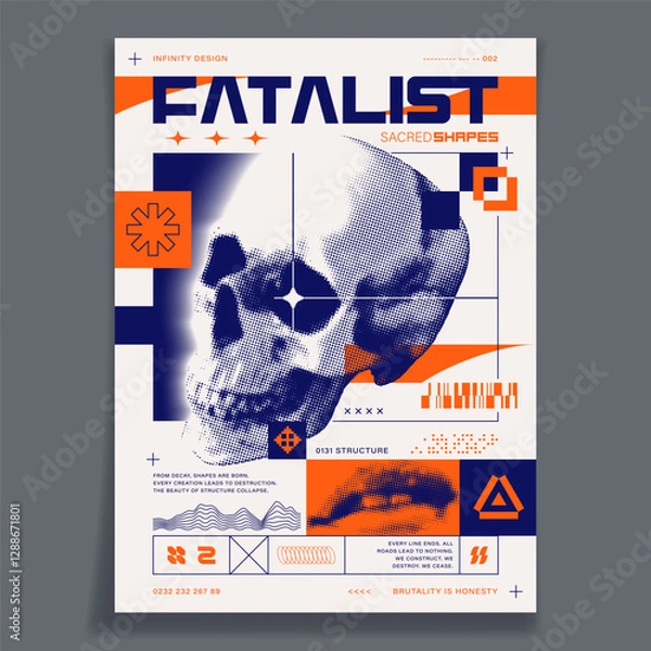 Obraz Brutalist Poster Design Template