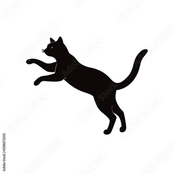 Obraz jumping cat vector illustration