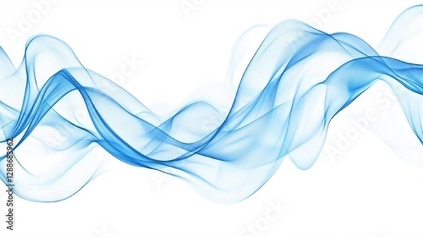 Fototapeta Dynamic Blue Wave Pattern for Creative Digital Designs