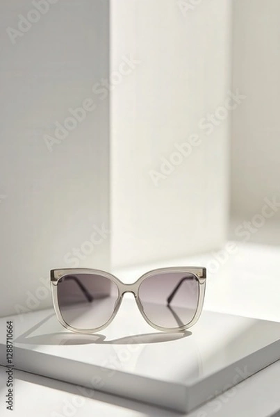 Fototapeta Original Unisex Eyewear with white frame Wayfarer Sunglasses