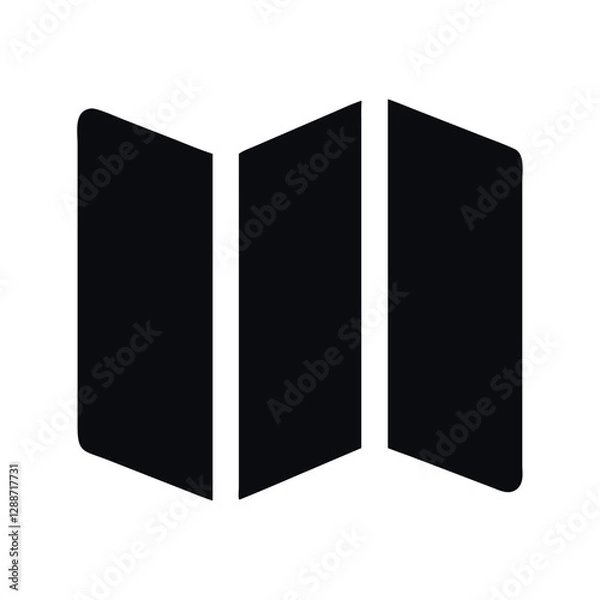 Fototapeta Icon user interface map navigation