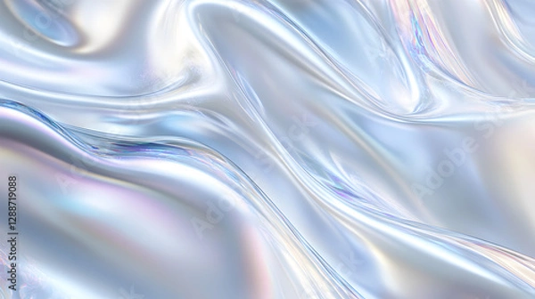 Fototapeta digital texture with transparent holographic patterns and blue reflections 