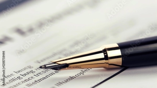 Fototapeta A professional image of a business loan agreement with a seamless white background, perfect for branding, packaging, and advertising