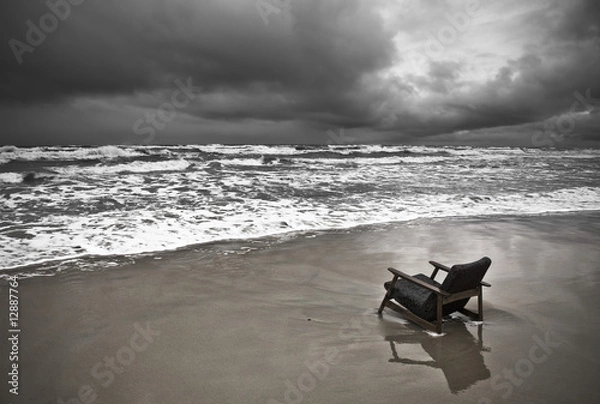 Fototapeta Gloomy beach