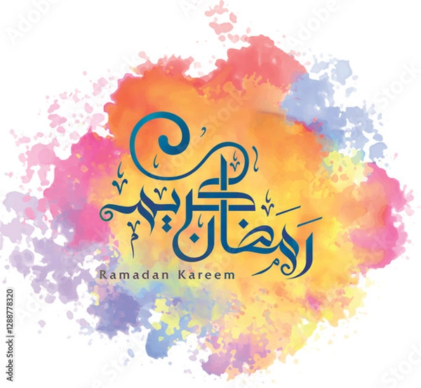 Fototapeta Ramadan Kareem , Ramadan Mubarak arabic calligraphy collection for islamic fasting month (Ramadan) , translation : "generous Ramadan"