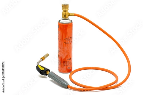 Obraz Propane gas canister with torch attachment for outdoor activities and industrial use