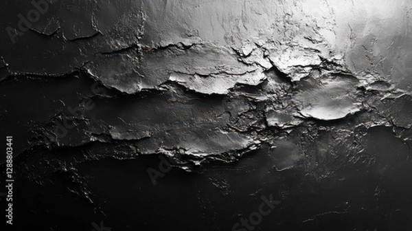 Fototapeta Abstract image of a dark textured surface with cracks