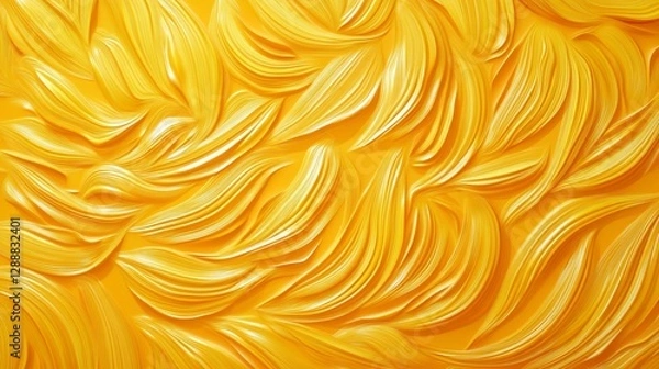 Fototapeta Golden Swirls: Abstract Background of Flowing Yellow and White Lines