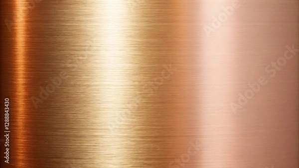 Fototapeta Rich bronze brushed metal texture with a subtle sheen and fine horizontal grain perfect for industrial elegant and high-end metallic backgrounds