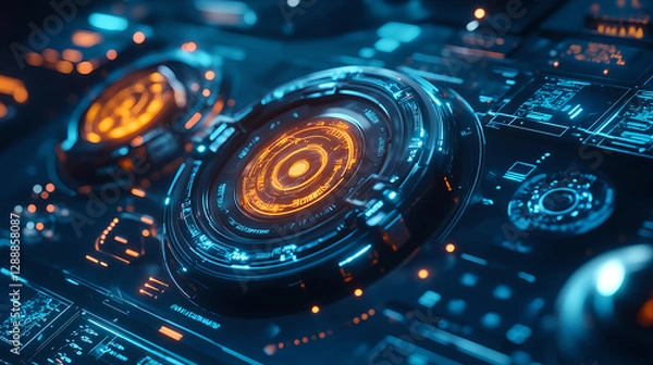 Obraz Futuristic Technology Interface